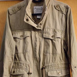 American Rag Cie beige cargo cropped jacket size L